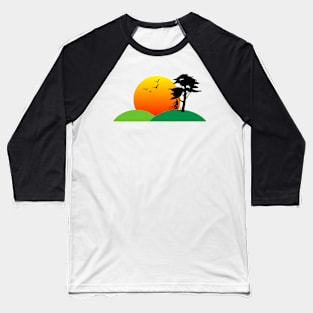 Sunset landscape Baseball T-Shirt